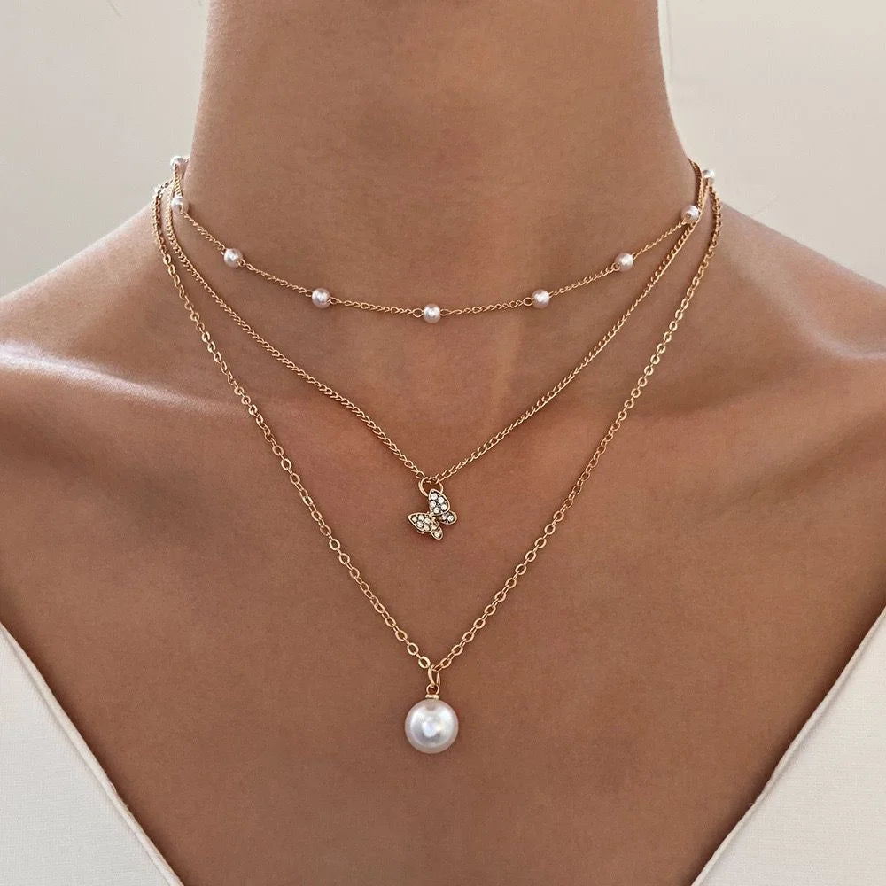 Crystal Star Sequin Pendant Necklace