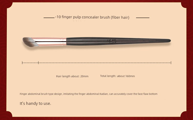 Ebony Rose 12 Makeup Brushes Suit Animal Fur Lady Texture