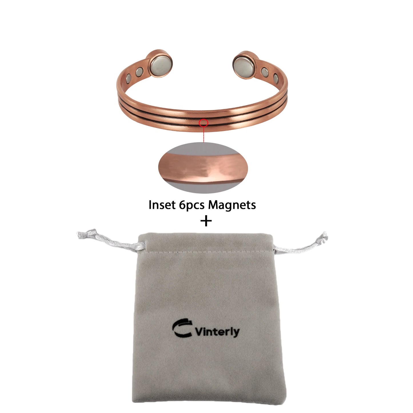 Unisex Pure Copper Bracelet  Adjustable
