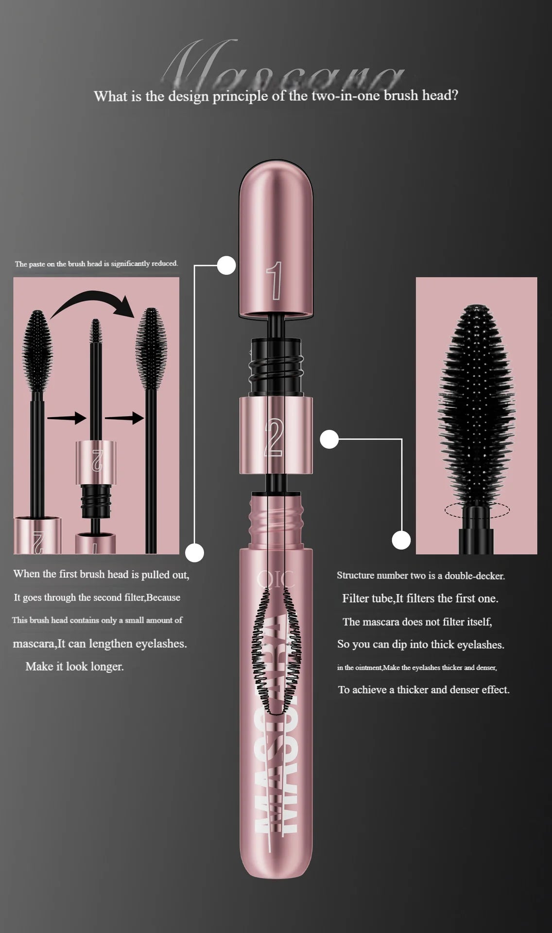 New rose gold double-effect mascara