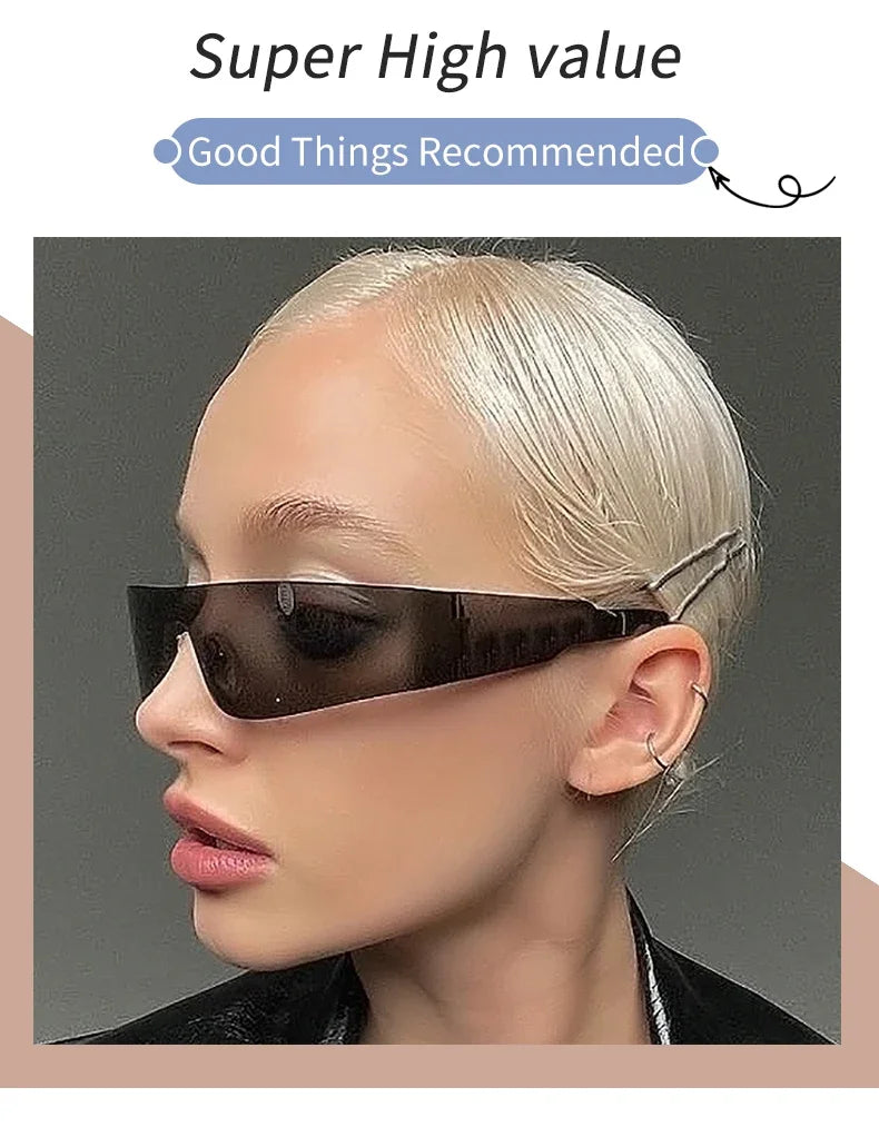 One-pieces Rimless Shades UV400 Sunglasses
