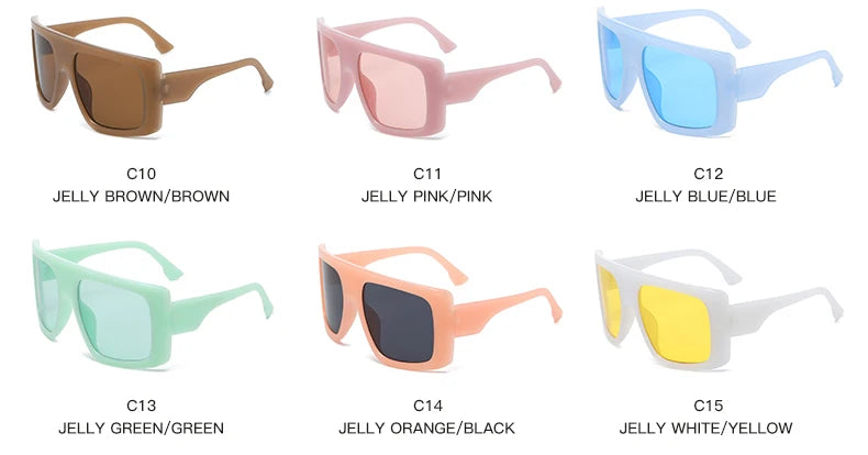Oversized Punk Cycling Square Sunglasses