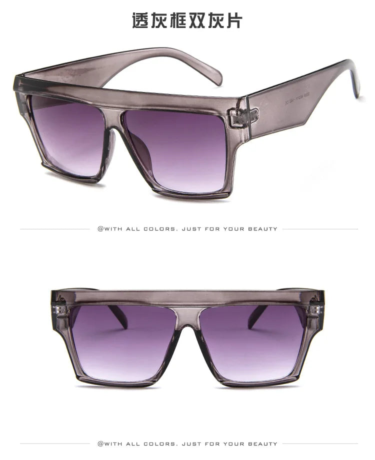 Unisex UV400 Square One-Piece Outdoor Eyeglasses