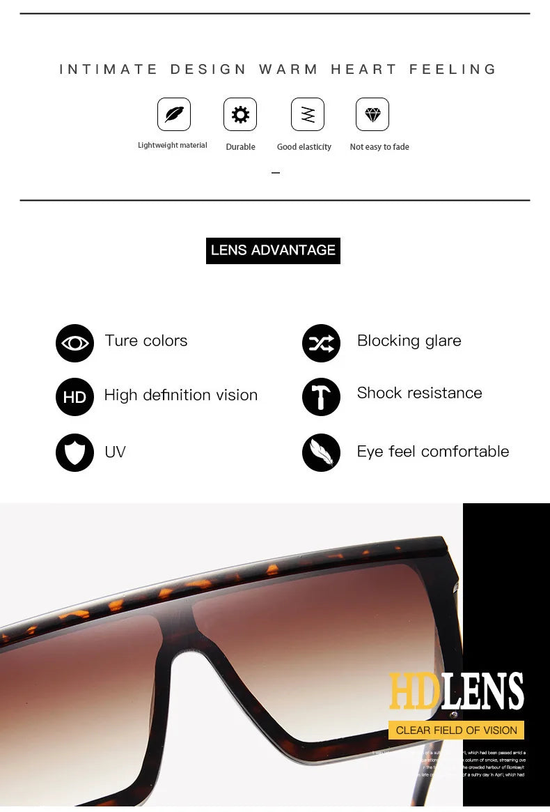 European And American Fashionable Square Sunglasses