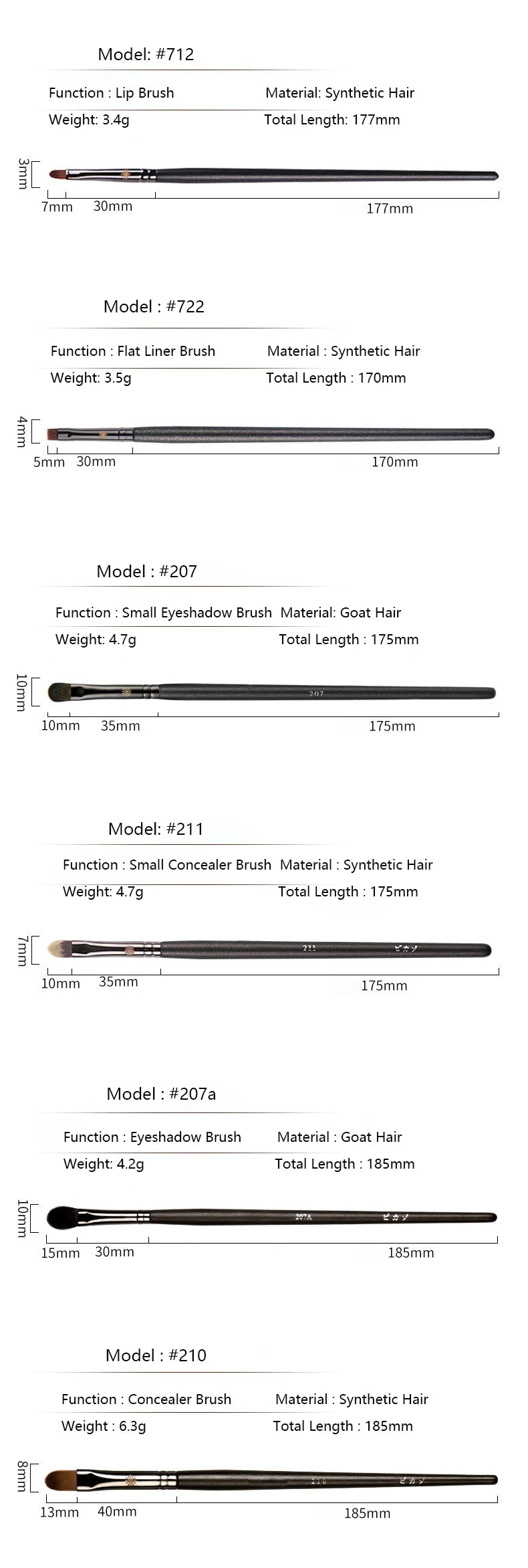 1pc Pro P series Makeup brushes Powder Foundation