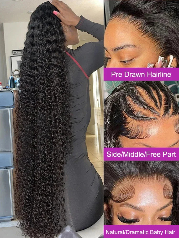250% Wave Curly 13x4 Lace Front