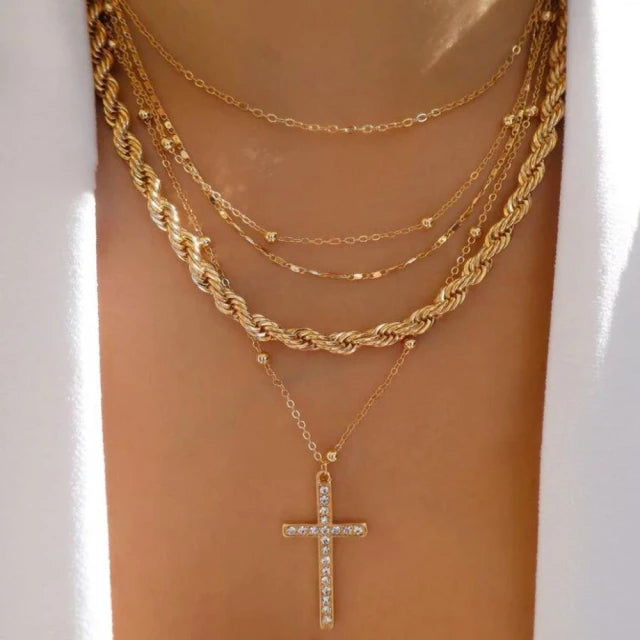 Crystal Star Pendant Necklaces