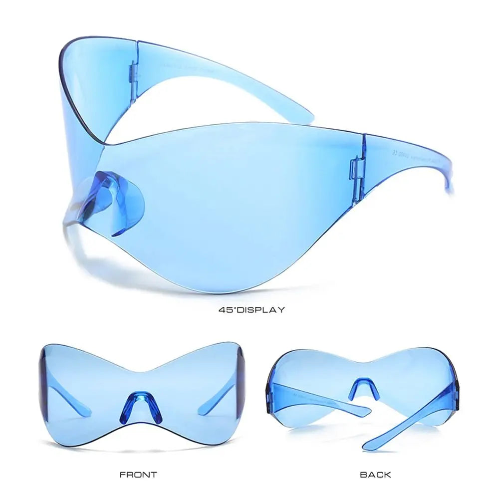 Futuristic Wrap Chic Rimless Shades