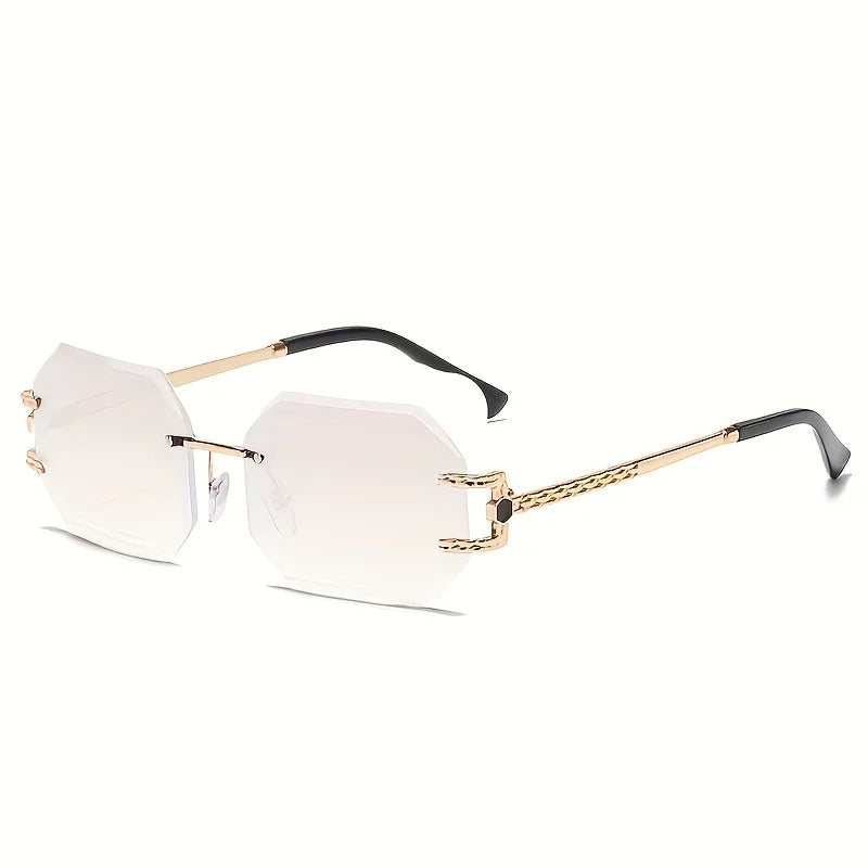 Unisex Hip hop style rimless eyewear