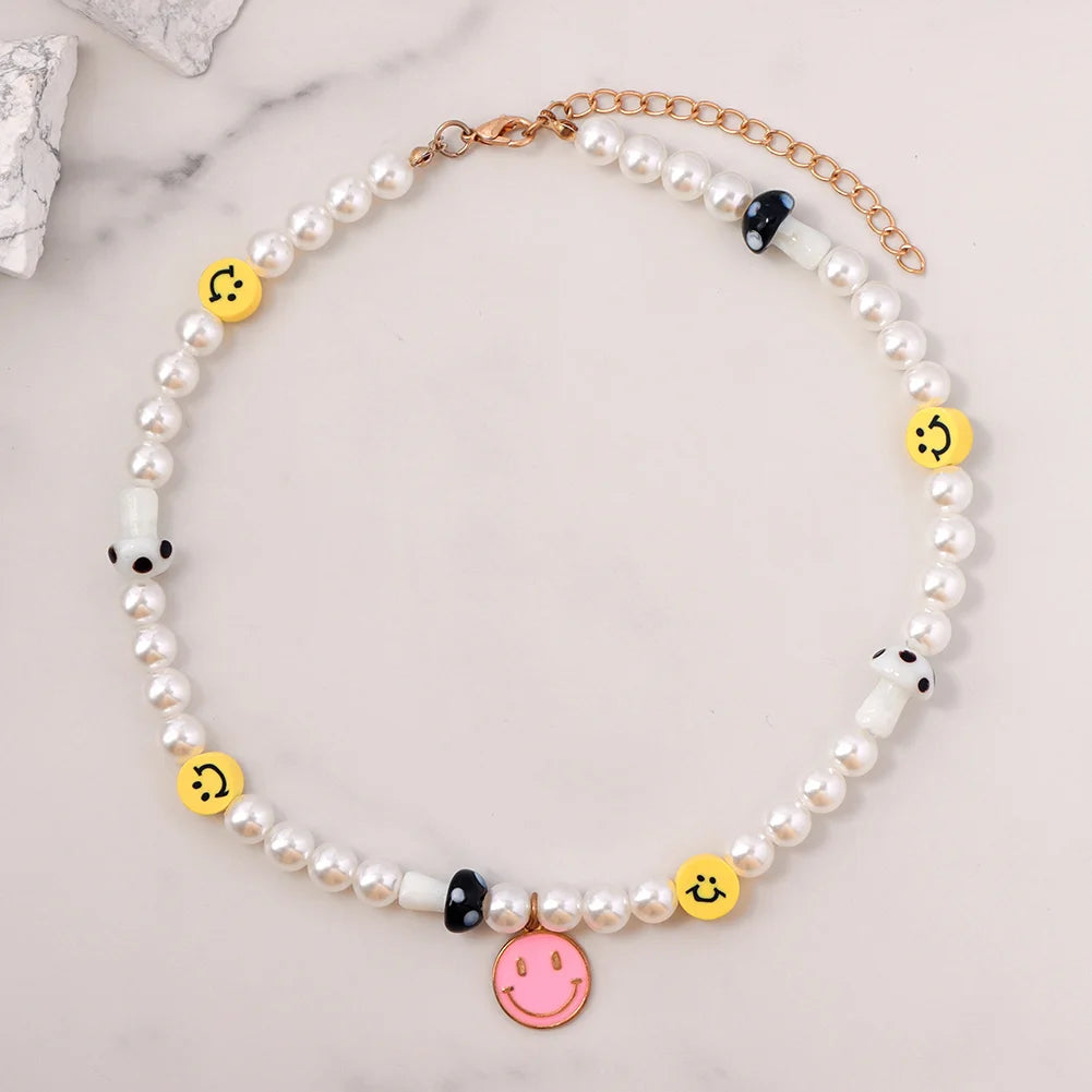 Smile Pearl Acrylic Fruit Heart Beads