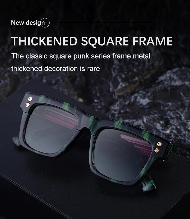 Classic Square Steampunk Eyewear -UV400