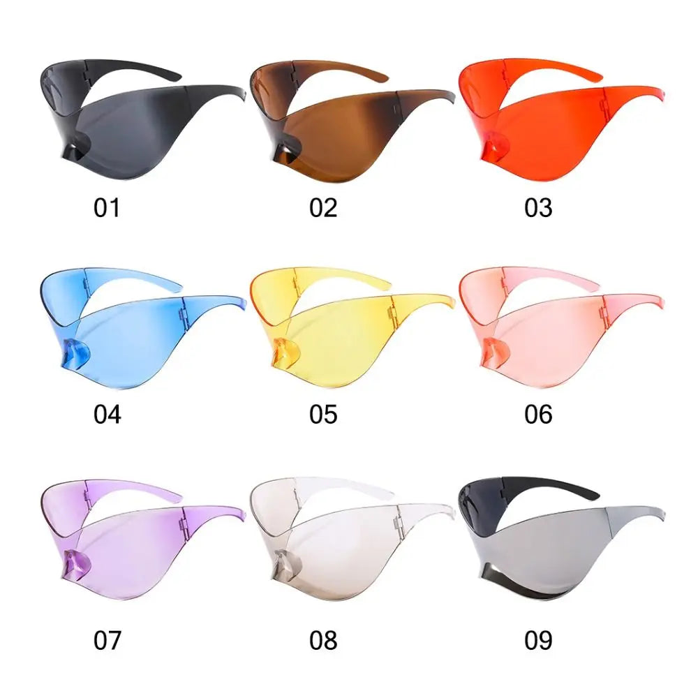 Futuristic Wrap Chic Rimless Shades