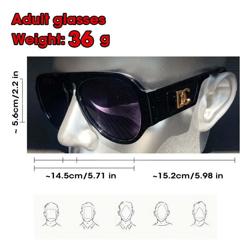 Fashion Punk Rimless Luxury Sunglasses