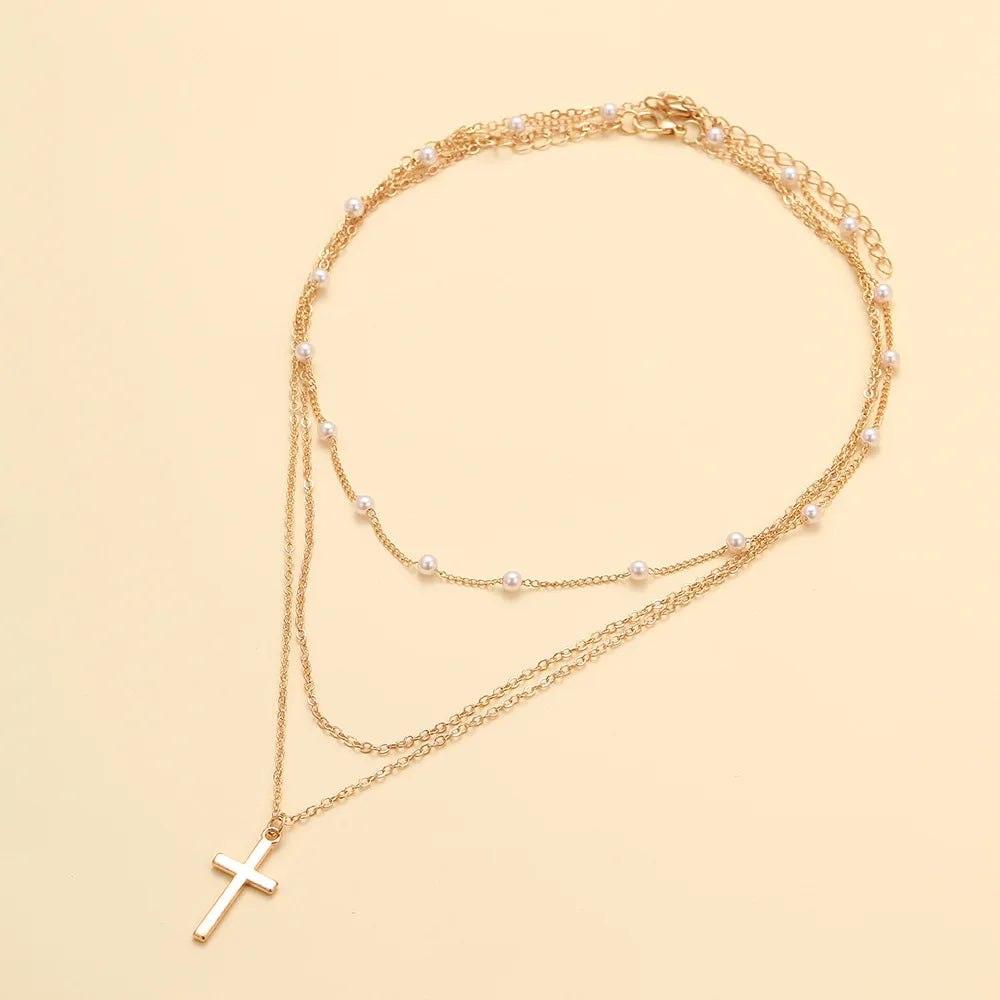 Pearl heart-shaped drop pendant necklace