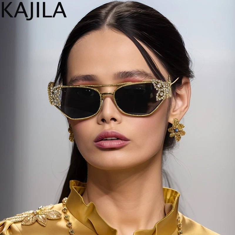 Cat Eye Rhinestone Eyewear-UV400