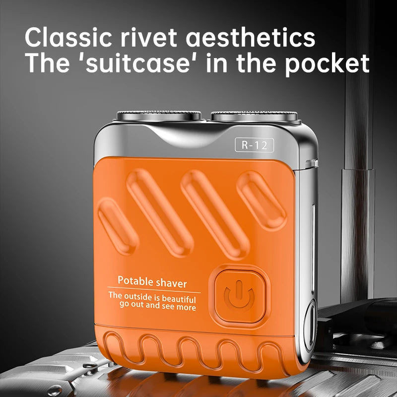 Mini Electric Shaver Dual Head Waterproof Razor