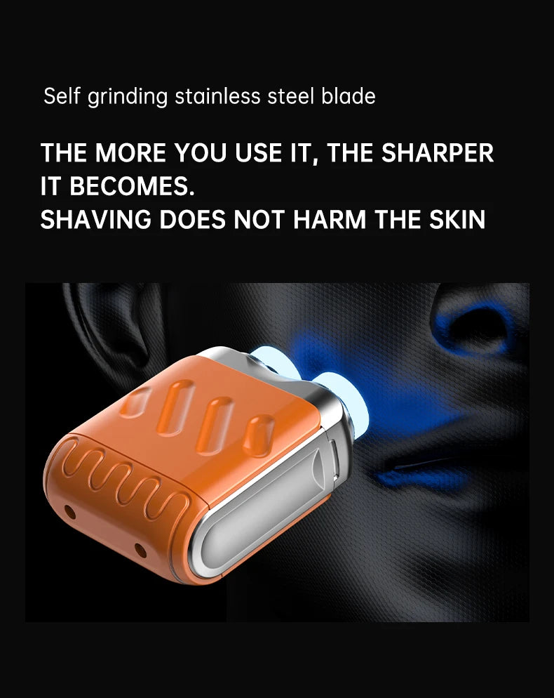 Mini Electric Shaver Dual Head Waterproof Razor