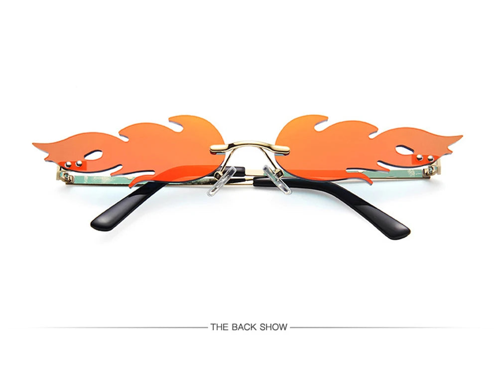 Luxury Rimless Wave Sunglasses
