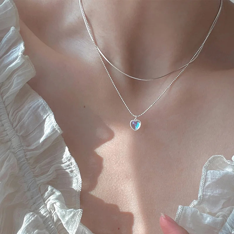 Shiny Butterfly Exquisite Double Layer Necklace