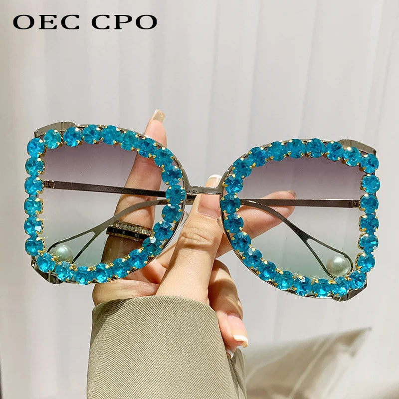 Luxury Diamonds UV400 Eyewear | European And American Style Sun Glasses