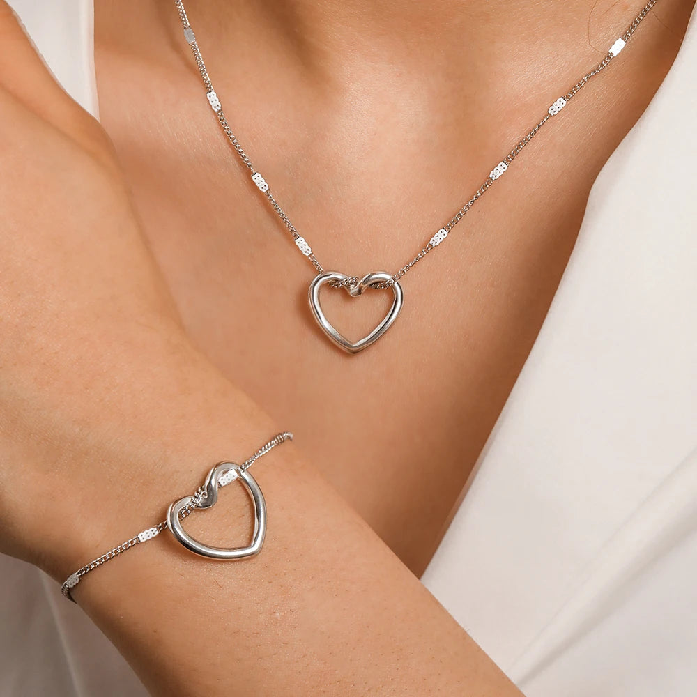 Heart Light Luxury High-end Jewelry Set