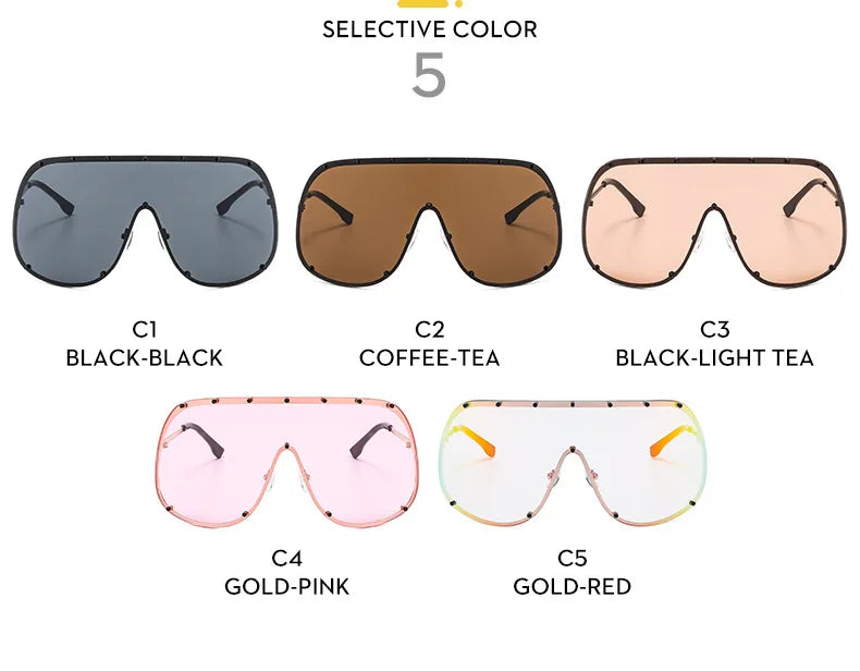 Celebrity Style High-End Brown Anti-Uv Sunglasses