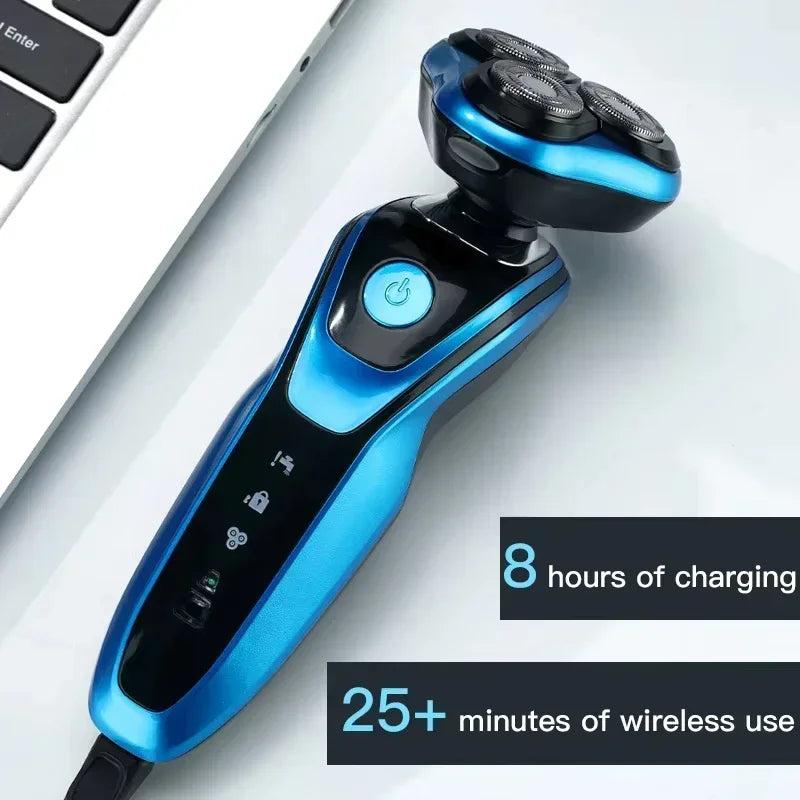 Electric multifunctional three-in-one shaver