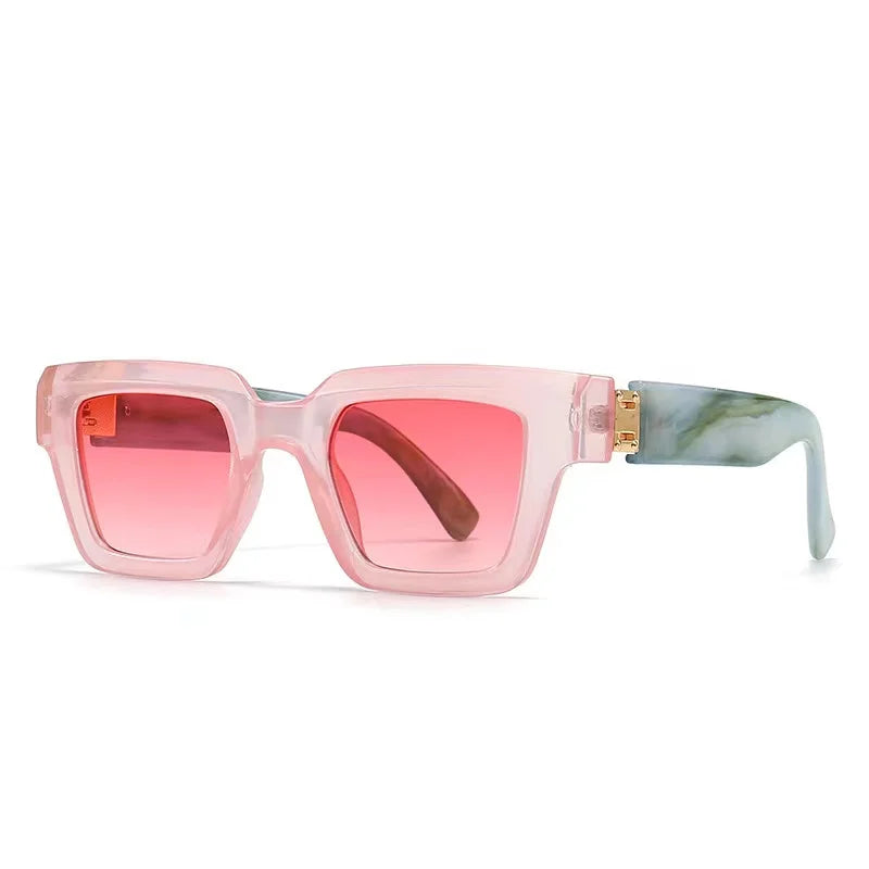 Square Candy Color Clear Gradient Eyewear