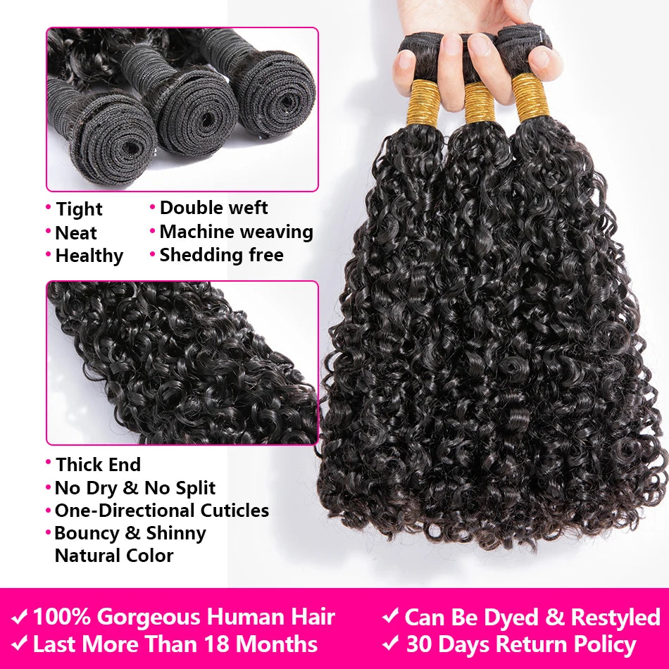 Brazilian 10A Unprocessed Kinky Curly Human Hair