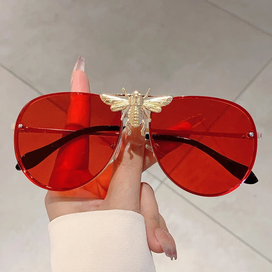 Oversized Punk Metal Eyeglasses UV400
