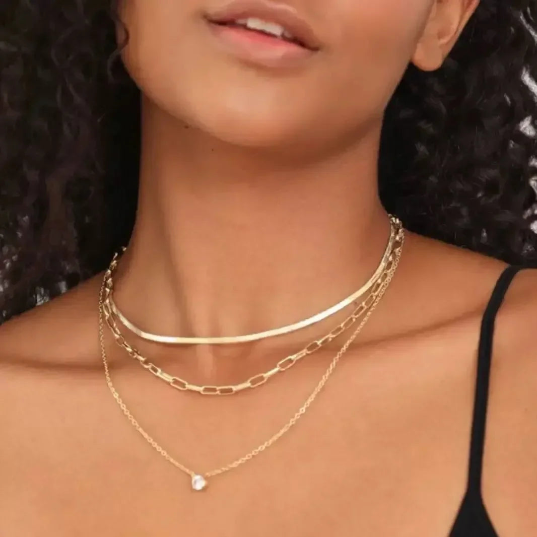 Hot Selling Water Droplet Layered Necklace