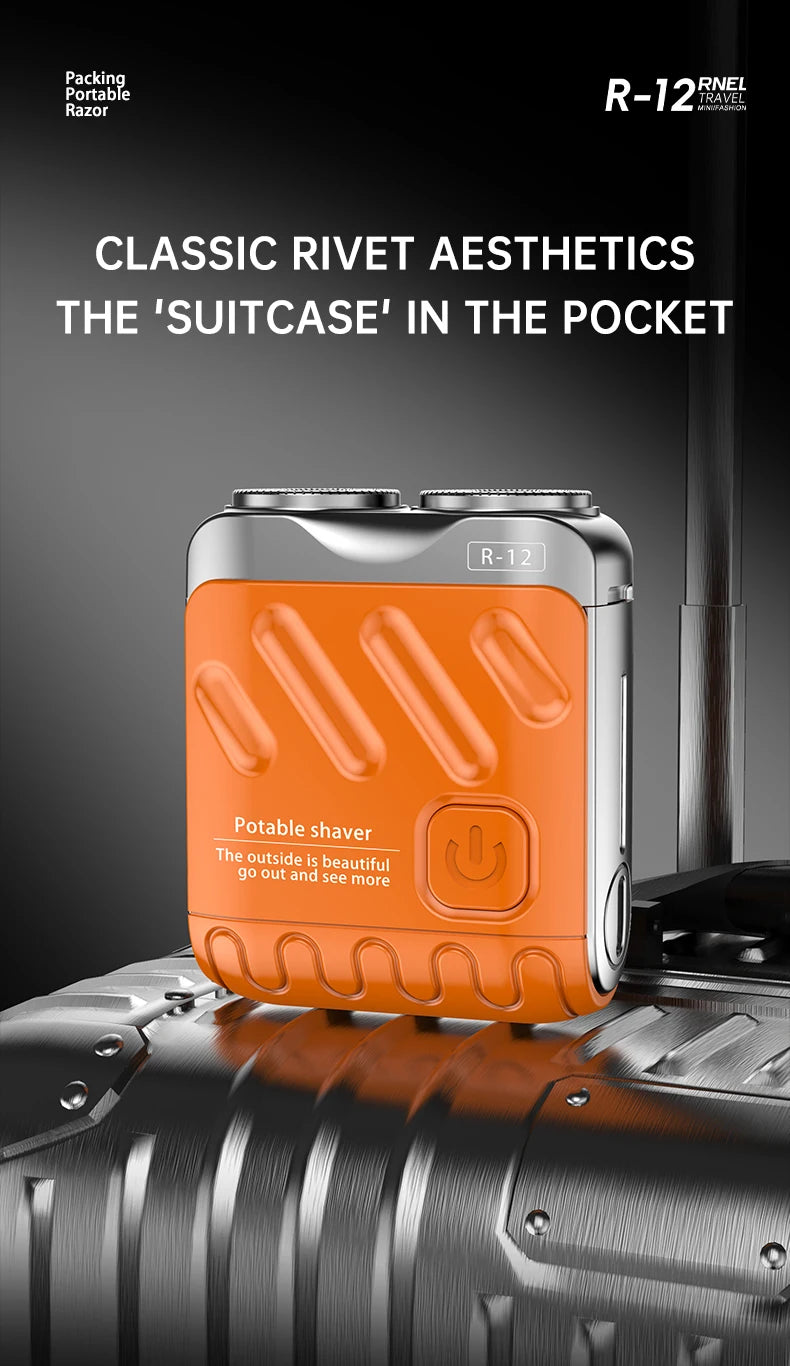 Mini Electric Shaver Dual Head Waterproof Razor