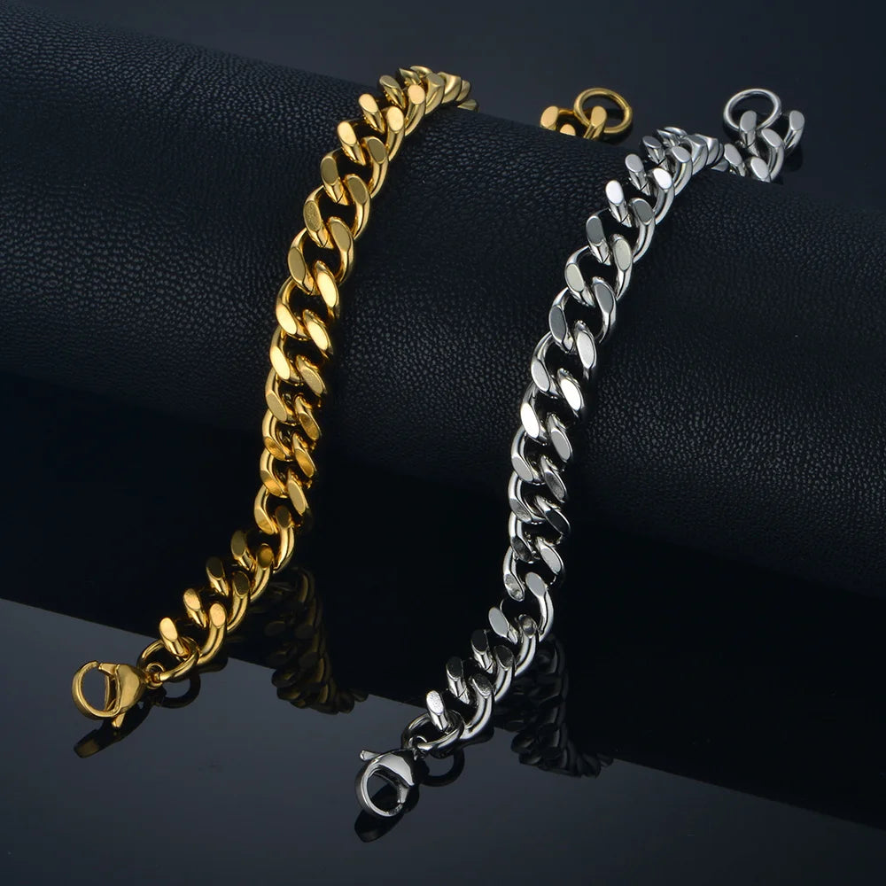 Cuban Link Gold / Silver Color Jewelry Gift