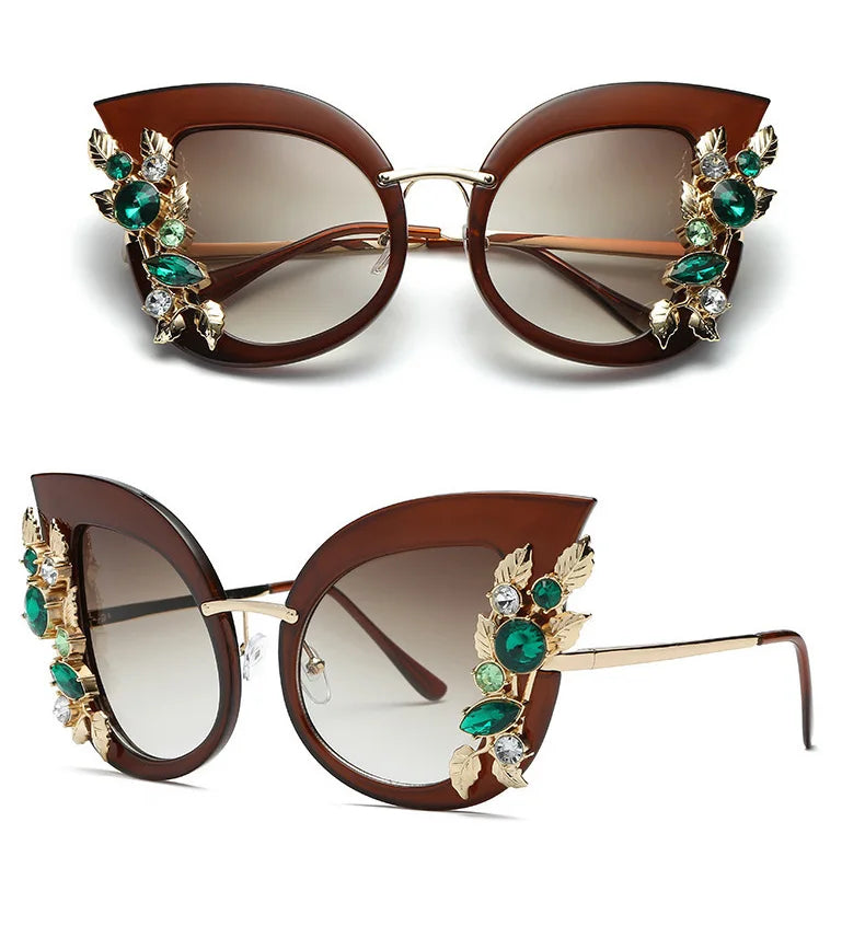 Diamond Luxury Rhinestone Butterfly SunGlasses