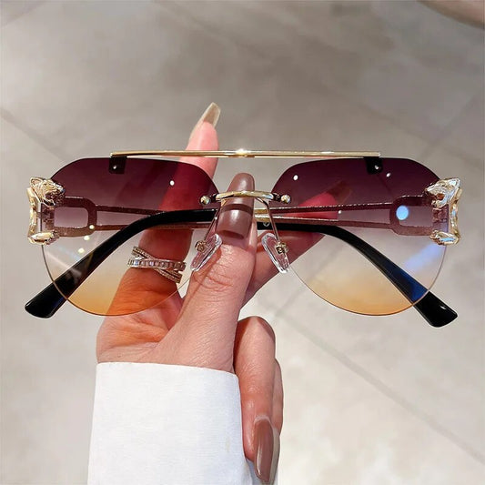 Luxury Rimless Oversized Shades