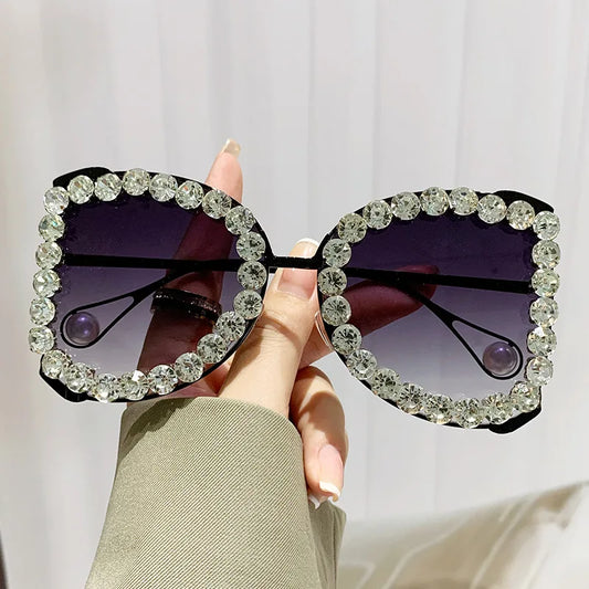 Luxury Diamonds UV400 Eyewear | European And American Style Sun Glasses