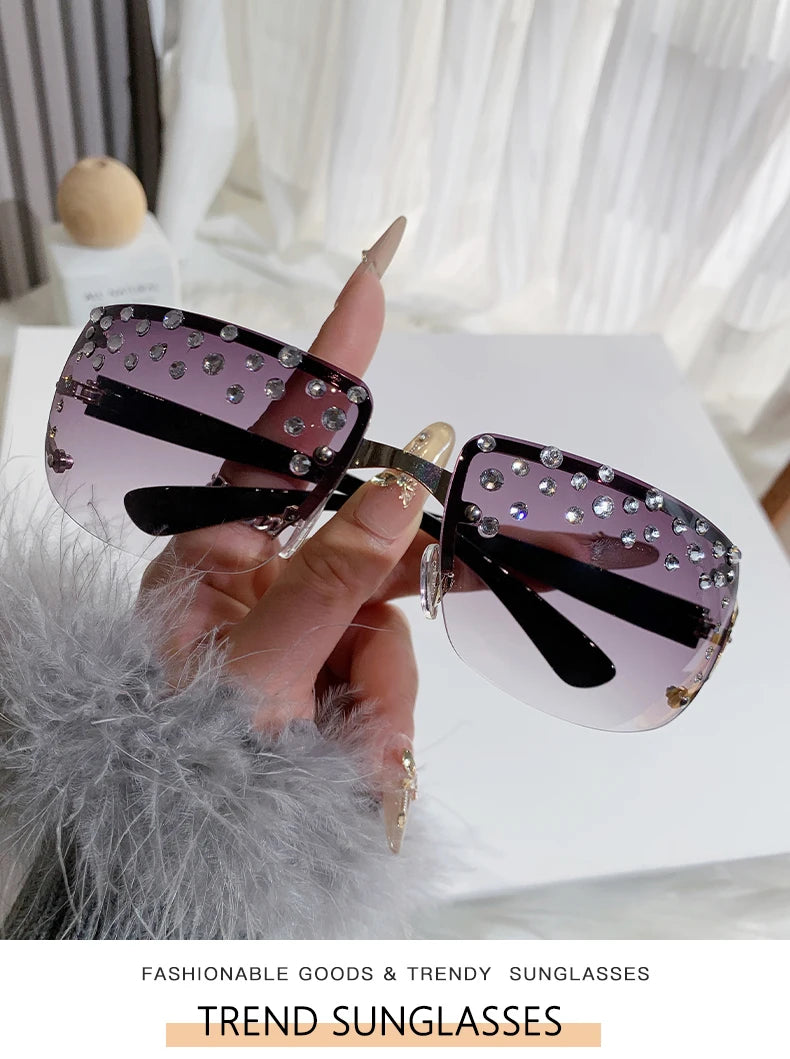 Handmade Diamond Frameless Sunglasses