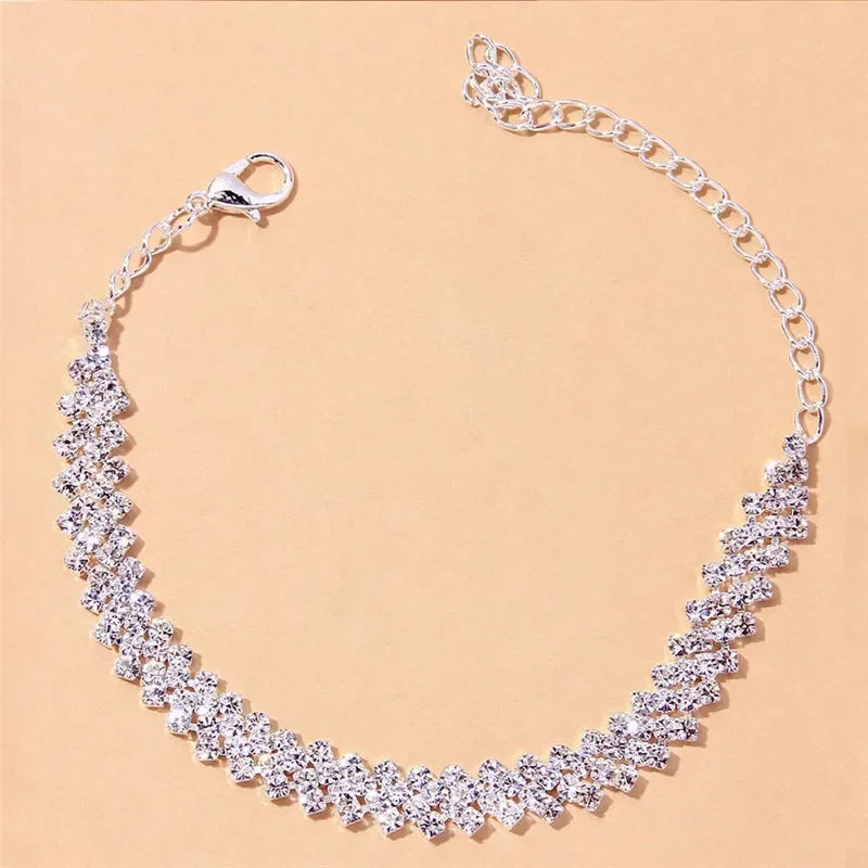 Shiny Irregular Crystal Anklet