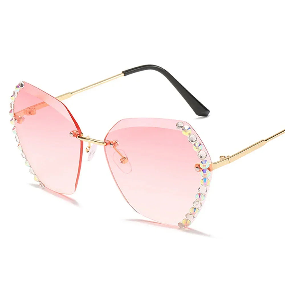 Oversized Rimless Luxury Diamond Square