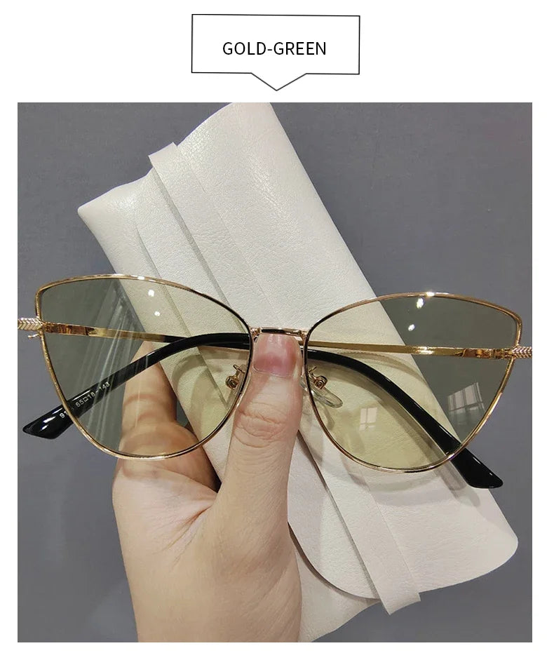 Classic Vintage Cat Eye Metal Frame