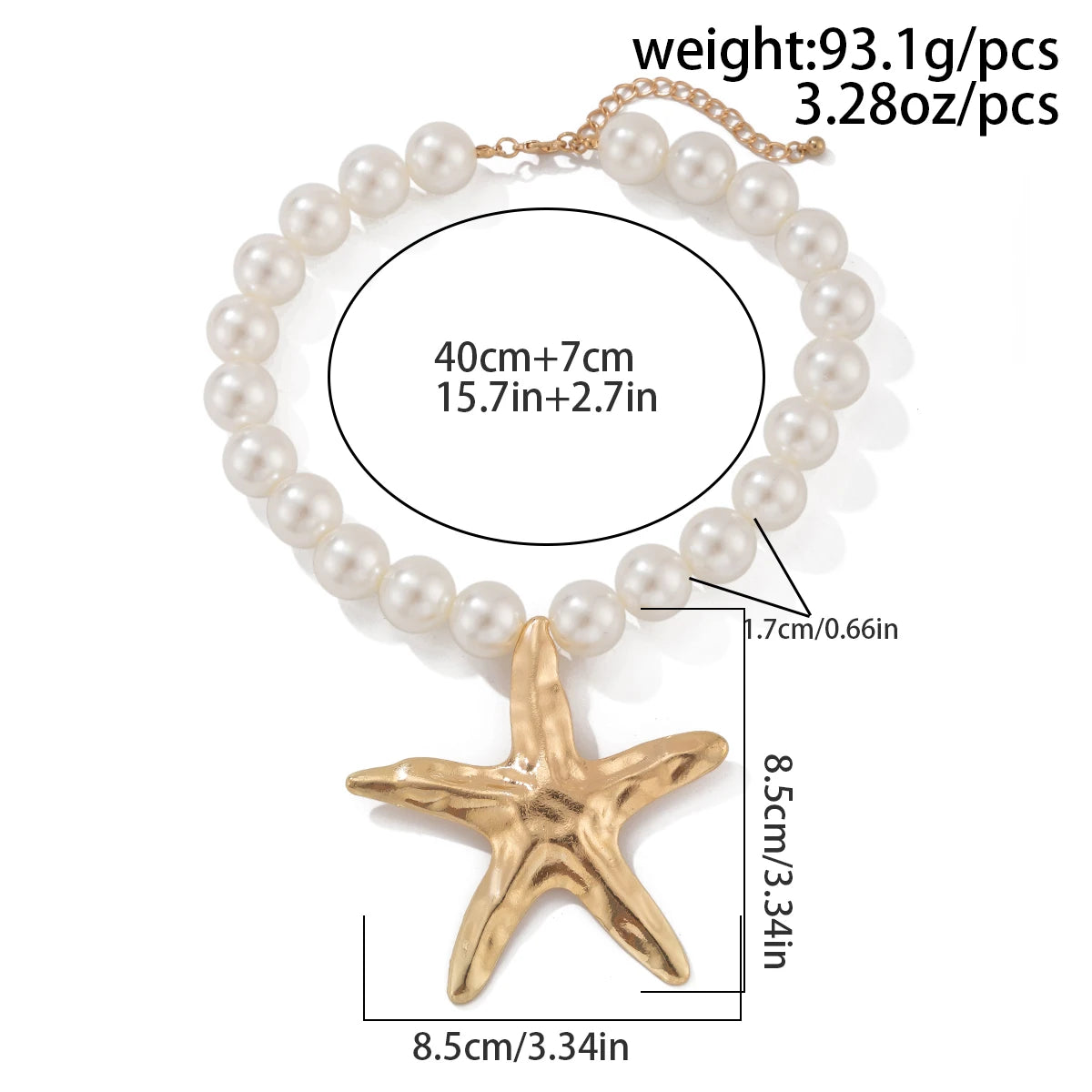 Exaggerated Punk Big Starfish Pendant Jewelry