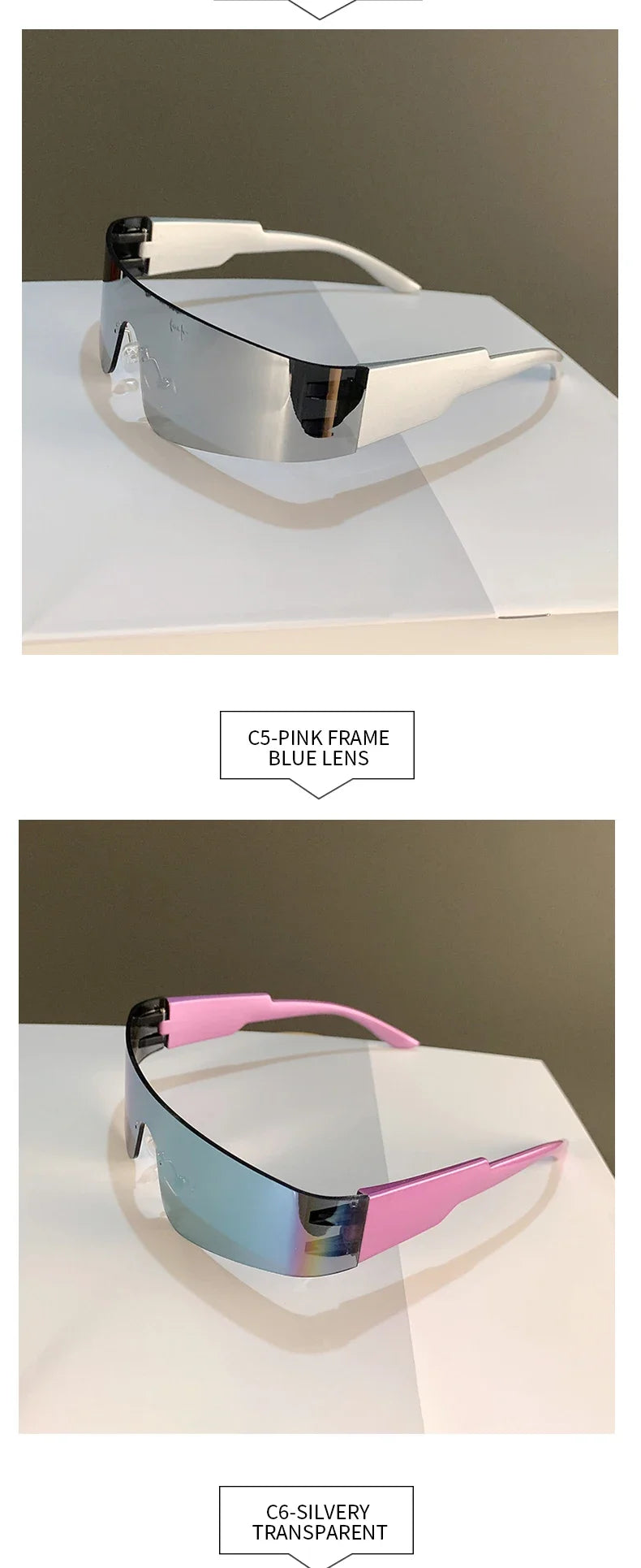One-pieces Rimless Shades UV400 Sunglasses
