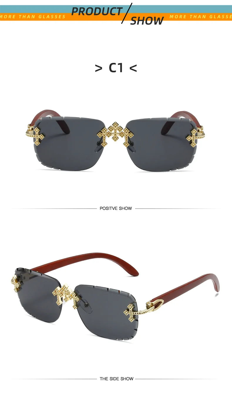 Rimless Square Luxury Shades UV400