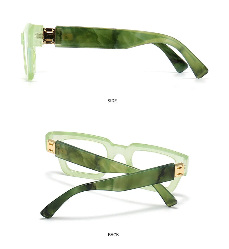 Square Candy Color Clear Gradient Eyewear