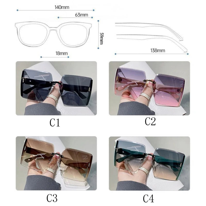 Vintage Square Classic Retro Sun Glasses