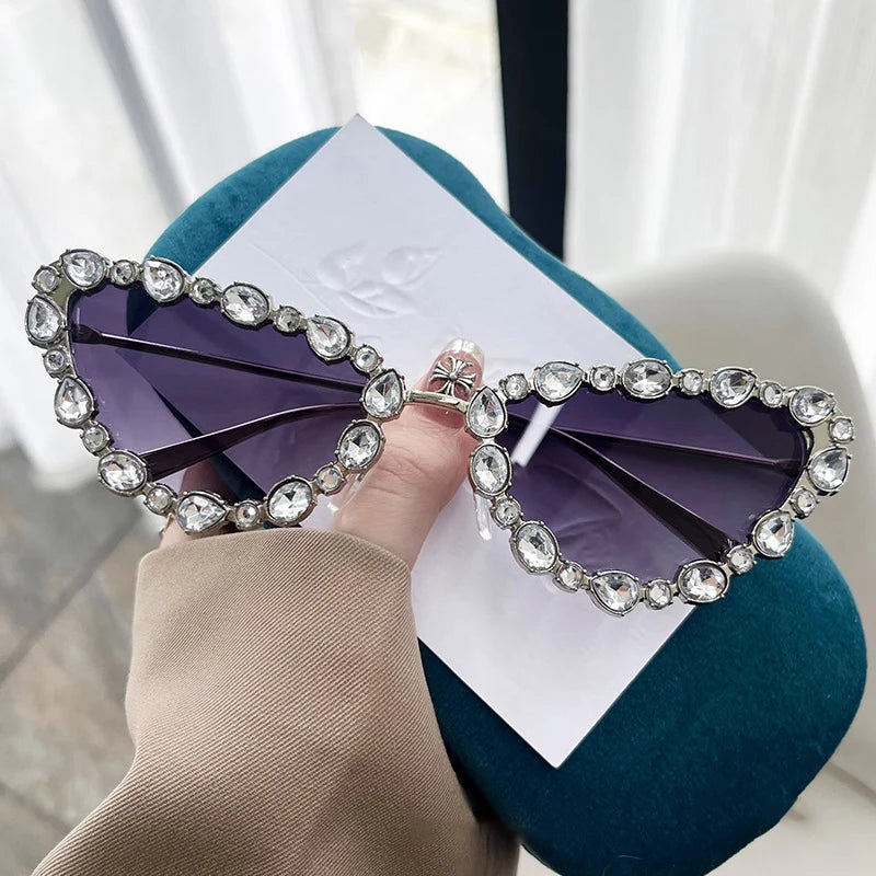 Luxury Cat-eye Rhinestone Shades