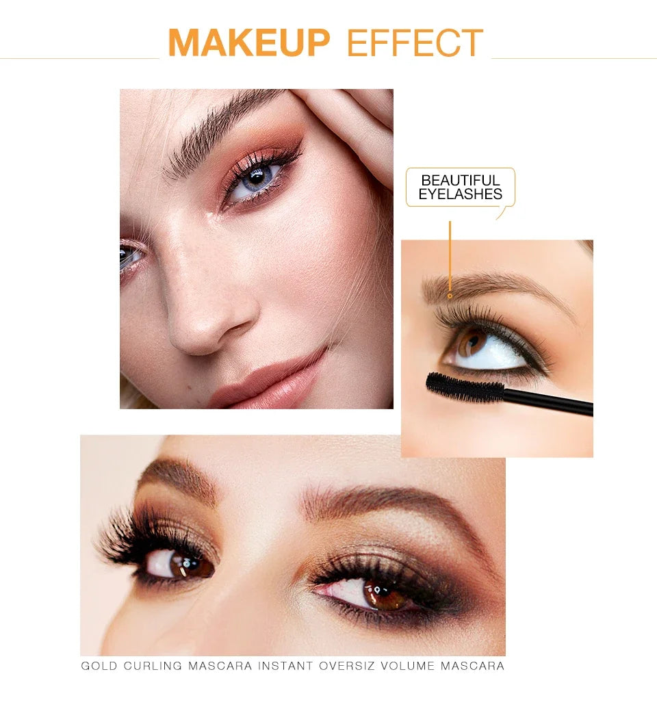 3D Lengthening Long-wearing Gold Color Mascara
