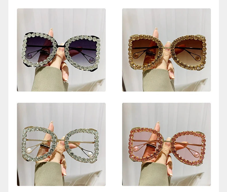 Luxury Diamonds UV400 Eyewear | European And American Style Sun Glasses