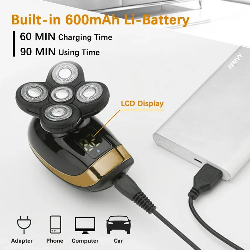 5 IN 1 Electric Rechargeable Waterproof Shaver
