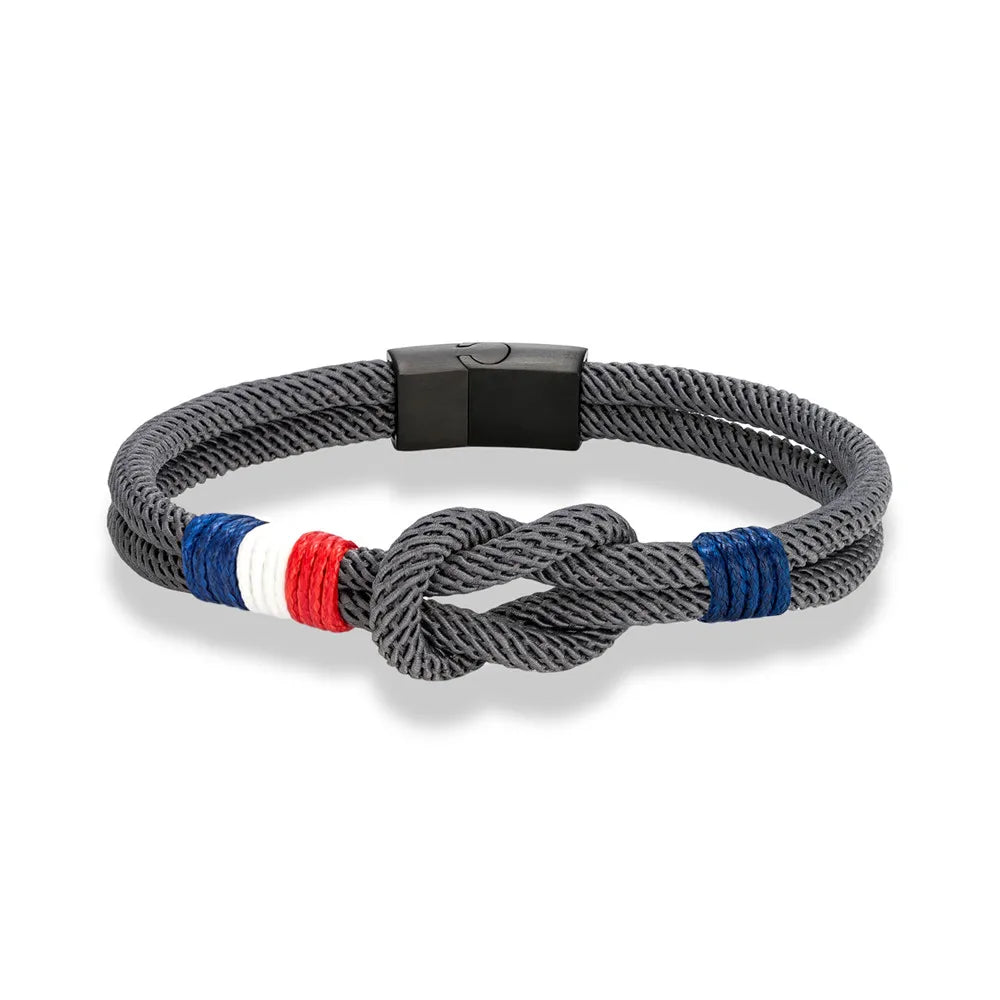 Square Knot Rope Bracelet - Woven Double-Layer